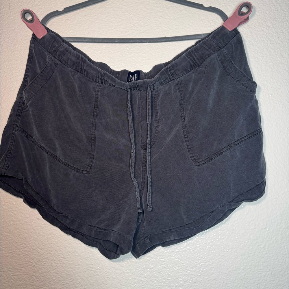 GAP Washed Charcoal Drawstring Shorts